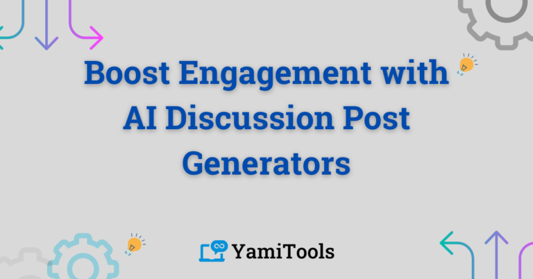 Boost engagement with AI discussion post generators